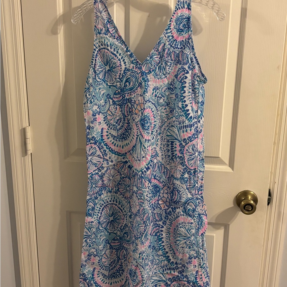 Lilly Pulitzer Blue and Pink Patterned Dress